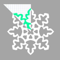 Stencil ornament for hand made snowflake. 