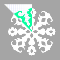 Stencil ornament for hand made snowflake. 