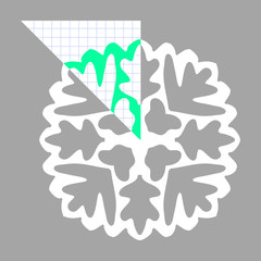 Stencil ornament for hand made snowflake. 