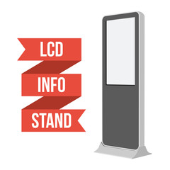 Trade show booth LCD TV Info stand.