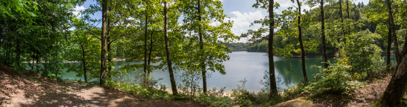 aggertalsperre lake germany high definition panorama