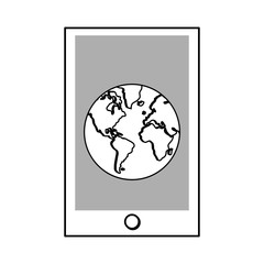 cellphone or tablet , Vector illustration