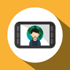 Communication design. Media icon. Flat illustration, vector grap