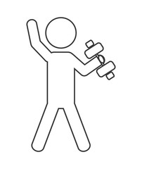 isolated  weights design. Healthy lifestyle concept , vector gra