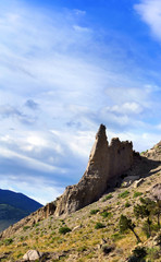 Arid Mountainside in Yellowstone