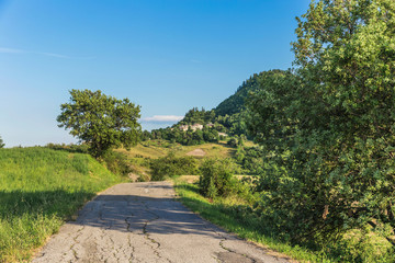 Fototapeta na wymiar Italian countryside landscape in Tuscany
