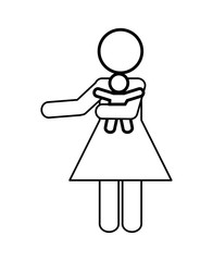 family concept. Pictogram icon.flat and isolated design