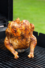 Homemade Grilled Beer Can Chicken