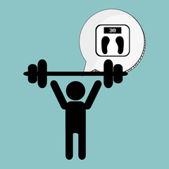 Healthy lifestyle design. bodycare icon. flat illustration, vect