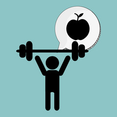 Healthy lifestyle design. bodycare icon. flat illustration, vect