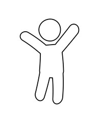 Pictogram concept. Person icon. flat and isolated design