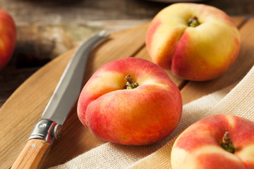 Raw Organic Donut Saturn Peaches