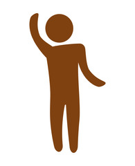 Pictogram concept. Person icon. flat and isolated design