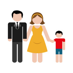 Obraz na płótnie Canvas family concept. avatar icon. colofull, flat and isolated design