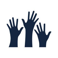 hand design. human body concept. silhouette illustration. vector