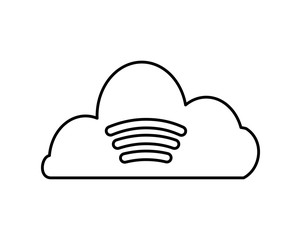 Wifi design. cloud icon. silhouette illustration. vector graphic