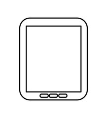 tablet design. gadget concept. silhouette illustration. vector g