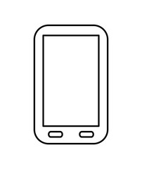 smartphone design. gadget concept. silhouette illustration. vect