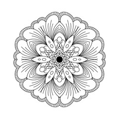 Abstract round ornament. Mandala. Abstract background. Design for coloring page