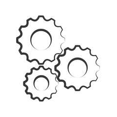 gear machine design. isolated cog icon. vector graphic