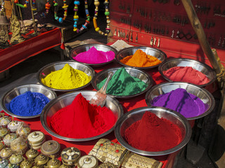 Powder of different colors in India