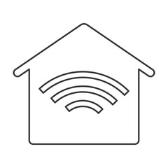 Smart House. Home and technology illustration,  isolated graphic