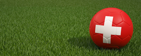 Ball On Grass Of Stadium