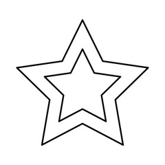 Star shape design. isolated figure of five points icon. vector g