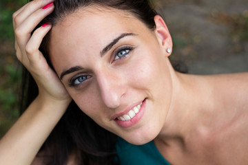 Naklejka premium Woman smile 