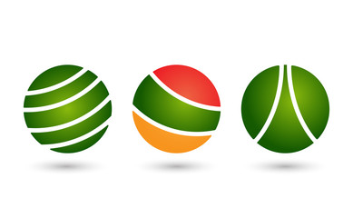 Abstract circle icon logo set template design, Vector illustration eps10