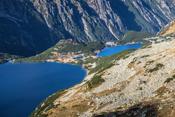 Naklejka na ściany i meble Valley of five ponds in the Tatra Mountains,Zakopane,Poland