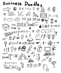 Business doodles sketch eps10 vector