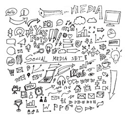 Business doodles sketch eps10 vector