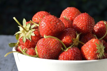 strawberries in a bowl