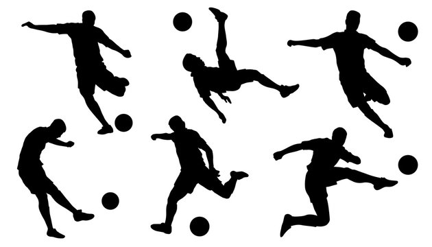soccer shoot silhouettes