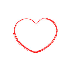 Hand drawn hearts set