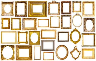 assortment of art frames