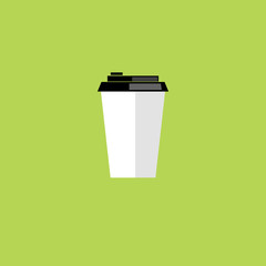 Coffee cup. Coffee cup vector illustration. Coffee cup icon. Coffee cup isolated on background. Paper coffee cup. Coffee cup in flat style. Coffee cup beans.