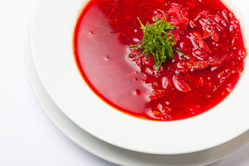 Red Borsch with meat