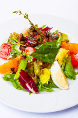 Salad with vegetables and meat