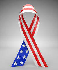 USA ribbon - 3d rendering