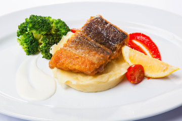 white fish on potato