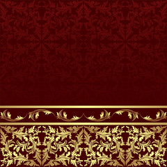  Luxury ornamental Background decorated the golden floral Border