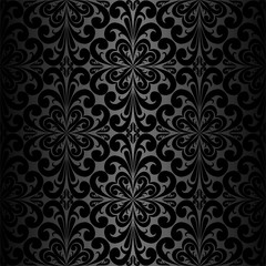 Seamless ornamental black Wallpaper
