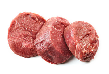 fresh raw beef steaks