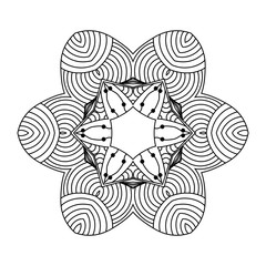 Abstract round ornament. Mandala. Abstract background. Design for coloring page