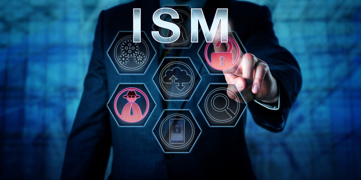 Male Computer Security Specialist Touching ISM