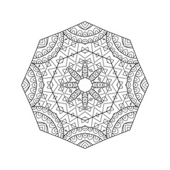 Abstract round ornament. Mandala. Abstract background. Design for coloring page