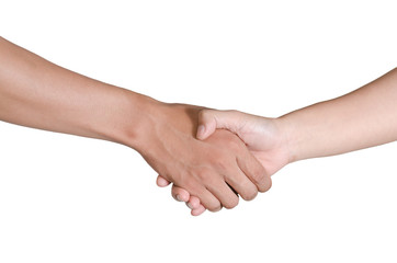 Shaking hands of two male people