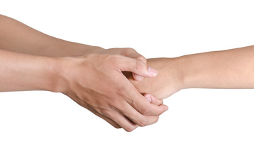 Shaking hands of two male people